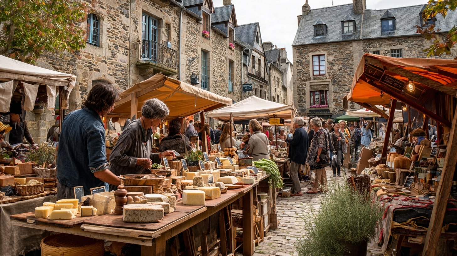 Marché de La Chapelle-Chaussée avec producteurs locaux et produits du terroir